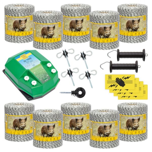 Villanypásztor alapcsomag vadállatoknak, 10000 m, 7,2 Joule