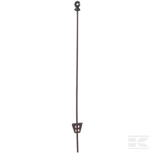Ovális acéloszlop, 106 cm, gyűrűvel, 10 db