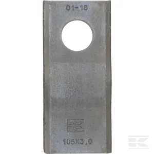 Kaszapenge bal/jobb 105x47x3 mm, Ø21 mm-es furat,